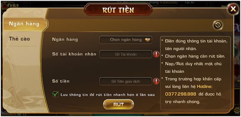 rút tiền may club an toàn, nhanh