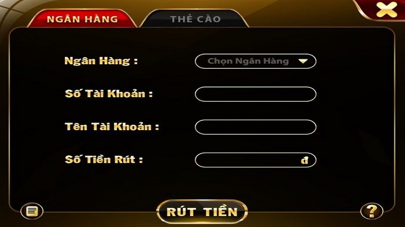 rút tiền về ngân hàng