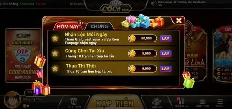 truy cập thường xuyên nhận nhiều quà