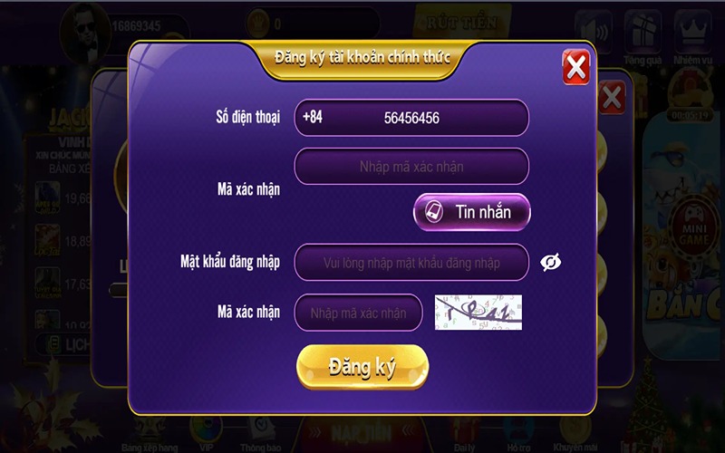 Các bước đăng ký 68 Game Bài siêu tốc