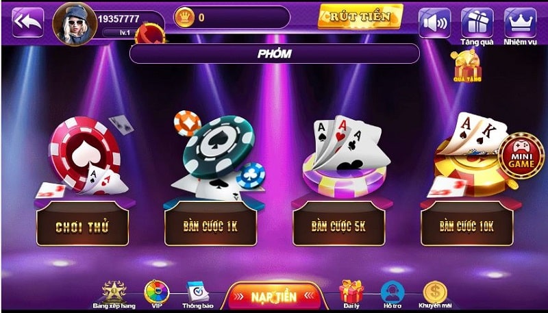 Bài Phỏm cực kỳ ăn khách tại 68 Game Bài